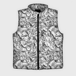 Мужской жилет Текстура мятой алюминиевой фольги, цвет: 3D-светло-серый