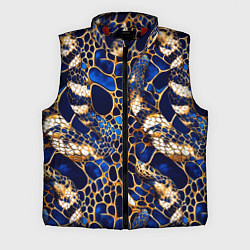 Мужской жилет Золотистая змеиная абстракция