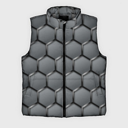 Мужской жилет Стальные шестигранники на сером фоне