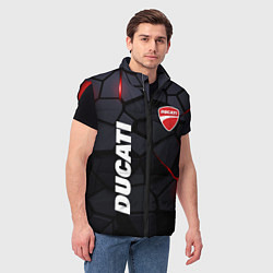 Мужской жилет Ducati - плиты с эффектом свечения, цвет: 3D-красный — фото 2