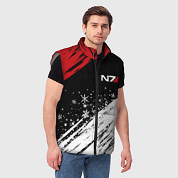 Мужской жилет Mass Effect - Merry Christmas, цвет: 3D-светло-серый — фото 2