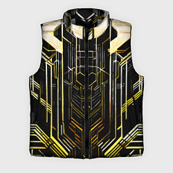 Мужской жилет Gold lines on a black background