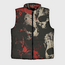 Мужской жилет Силуэты черепов на гранжевом фоне