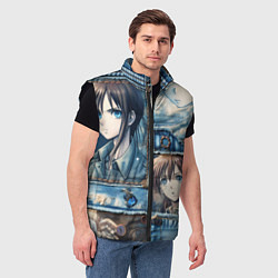Мужской жилет Пэчворк с аниме, цвет: 3D-черный — фото 2