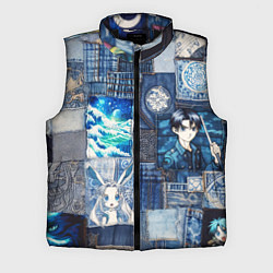 Мужской жилет Микс аниме и пэчворк, цвет: 3D-черный