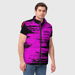 Мужской жилет Arctic Monkeys - Розовые разводы, цвет: 3D-красный — фото 2