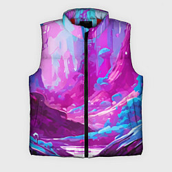 Мужской жилет Фиолетовая кислотная абстракция