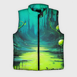 Мужской жилет Зелёная кислотная абстракция