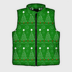 Мужской жилет Новогодний ёлочный паттерн
