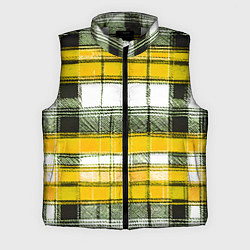 Мужской жилет Чёрные полосы на жёлто-белом фоне
