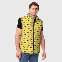 Мужской жилет Семечки подсолнечника, цвет: 3D-черный — фото 2