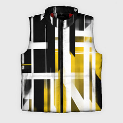 Мужской жилет Чёрно-жёлтые вертикальные и горизонтальные полосы