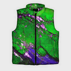 Мужской жилет A purple mineral in a green stone