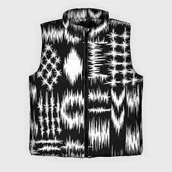 Мужской жилет Штриховка - геометрическая абстракция, цвет: 3D-светло-серый