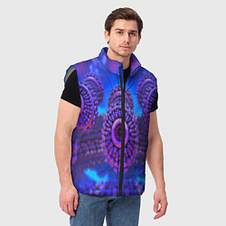 Мужской жилет Абстракция оптическая, цвет: 3D-светло-серый — фото 2