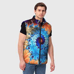 Мужской жилет Оптические узоры текстура, цвет: 3D-черный — фото 2