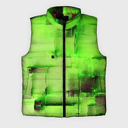Мужской жилет Чёрные пятна на зелёном фоне абстракция