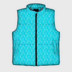 Мужской жилет Неоновый голубой паттерн со звёздочками