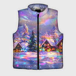 Мужской жилет Дух рождества - зимние домики