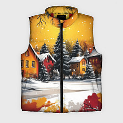 Мужской жилет Новогодний двор