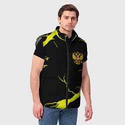 Мужской жилет Россия шторм герб, цвет: 3D-светло-серый — фото 2