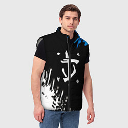 Мужской жилет Doom краски лого текстура, цвет: 3D-светло-серый — фото 2