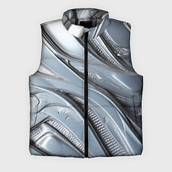 Мужской жилет Полированный металл серебряный