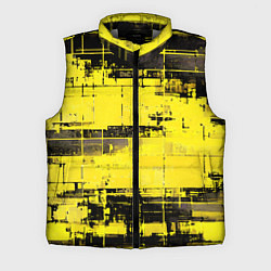Мужской жилет Чёрно-жёлтый техно-паттерн