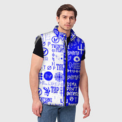 Мужской жилет Twenty one pilots лого, цвет: 3D-светло-серый — фото 2