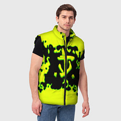 Мужской жилет Doom кислотное лого краски, цвет: 3D-черный — фото 2
