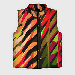 Мужской жилет Красно-чёрная абстракция, цвет: 3D-черный