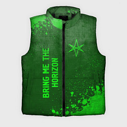 Мужской жилет Bring Me the Horizon - green gradient вертикально, цвет: 3D-черный