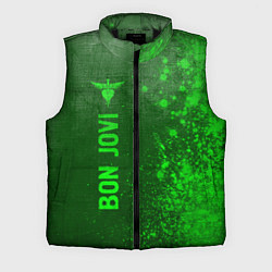 Мужской жилет Bon Jovi - green gradient по-вертикали