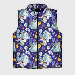 Мужской жилет Крокусы и зяблик во льдах