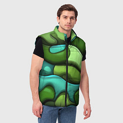 Мужской жилет Объемные камуфляжные полосы, цвет: 3D-черный — фото 2