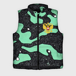 Мужской жилет Текстурный черно-зеленый камуфляж