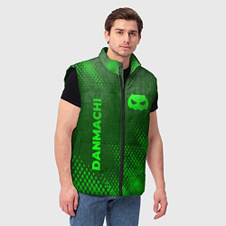 Мужской жилет DanMachi - green gradient вертикально, цвет: 3D-черный — фото 2
