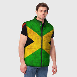 Мужской жилет Jamaica flag, цвет: 3D-красный — фото 2