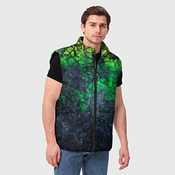 Мужской жилет Абстракция - acid web, цвет: 3D-черный — фото 2