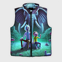 Мужской жилет Рик и Морти - портрет на фоне слона