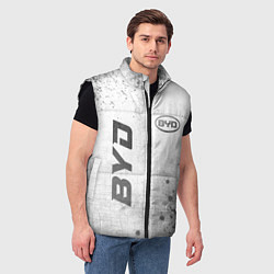 Мужской жилет BYD - white gradient вертикально, цвет: 3D-черный — фото 2