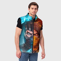 Мужской жилет Mortal Kombat - Саб-зиро и Скорпион, цвет: 3D-черный — фото 2