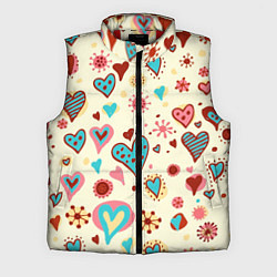 Мужской жилет Цветные сердечки