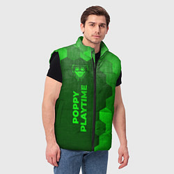 Мужской жилет Poppy Playtime - green gradient по-вертикали, цвет: 3D-черный — фото 2