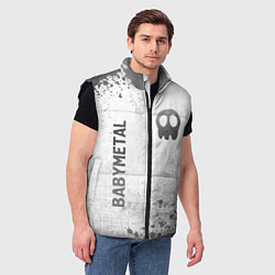 Мужской жилет Babymetal - white gradient вертикально, цвет: 3D-черный — фото 2