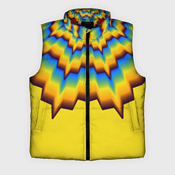 Мужской жилет Узоры на желтом, цвет: 3D-красный