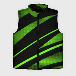 Мужской жилет Чёрно-зелёный абстрактные полосы