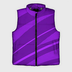 Мужской жилет Фиолетовый однотонный абстракция с полосой