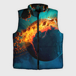 Мужской жилет Взрыв планеты, цвет: 3D-светло-серый