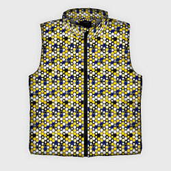 Мужской жилет Киберпанк шестиугольники жёлтые